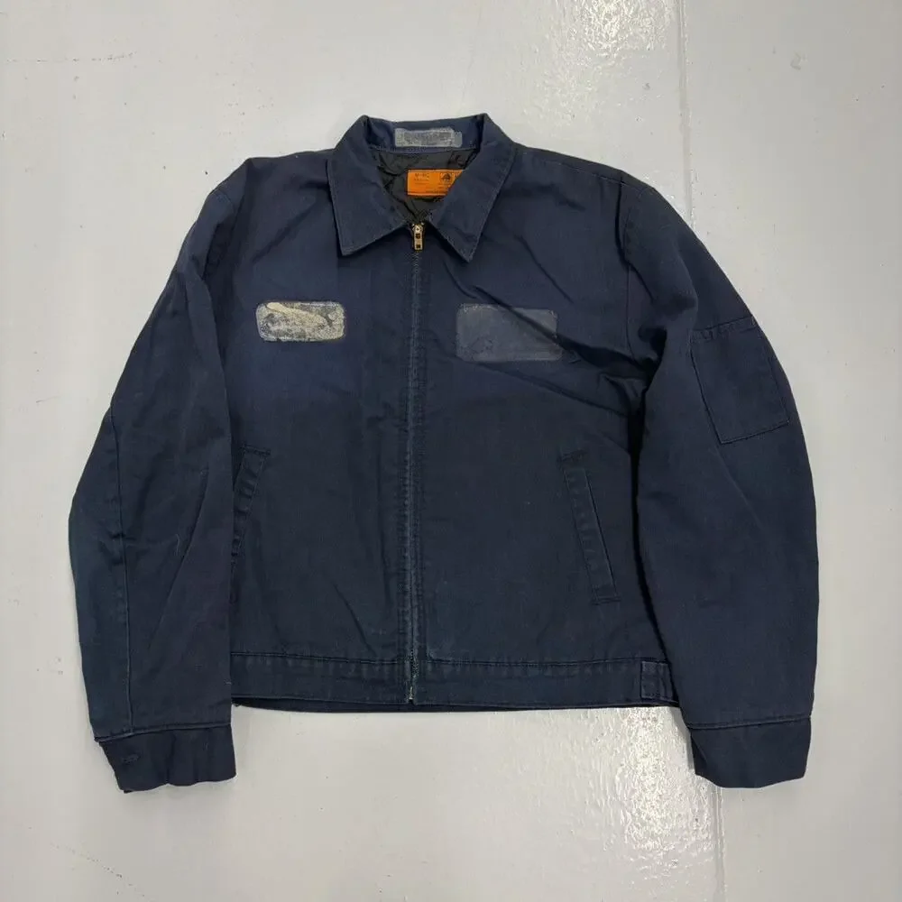 Vintage 70s Red Kap Blue Canvas Workwear Mechanics Jacket